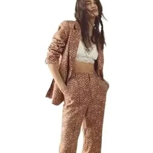 Free People "MAGGIE" Linen Cotton Pantsuit Sz 4 NWT